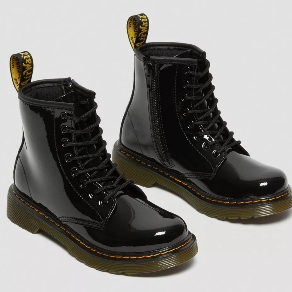 Dr. Martens Junior 1460 Patent Leather Lace Up Boots size 3